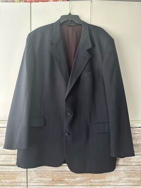 🧥 Vintage Hardwick Clothes Men’s 48L Charcoal Plaid Blazer USA Made